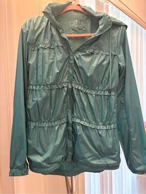 Prana Teal Lightweight Packable Utility Jacket with Hood